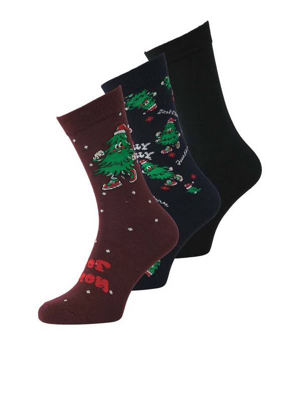 JACK & JONES JUNIOR Jolly Xmas Tree Socks Giftbox 38/43